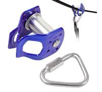 Poulie Robuste, Tyrolienne À Installation Rapide, Curseur De Chariot De 3,15 X 2,56 X 2,36 Pouces Avec Fonction De Glissement En Douceur, Kit En Métal Durable, Équipement D'extérieur Avec Construction