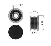 Poulie roue libre, alternateur GATES OAP7110