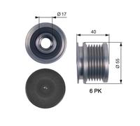 Poulie roue libre, alternateur GATES OAP7114