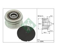 Poulie roue libre, alternateur Schaeffler INA 535 0357 10