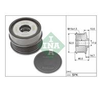 INA 535 0372 10 Poulie roue libre, alternateur pour MERCEDES-BENZ,MERCEDES-BENZ