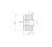 Valeo Poulie débrayable d'alternateur 588021 roue libre pour OPEL VAUXHALL