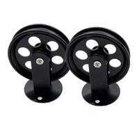 Poulie simple à montage au plafond, roue de poulie pour suspension à brancher | 2X Roue Lustre Lift Pulle | Poulies de remorquage de levage à montage mural au plafond, roues de poulie noires pour écla