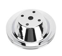 Poulie simple de pompe à eau de cannelure d'acier au chrome 6 remplacement de 1/4 pouce pour de petits moteurs de bloc Poulie de pompe de direction assistée, longue poulie
