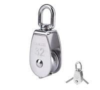 Poulie Simple en Acier Inoxydable 304, 32MM Seul Poulies Bloc Rouleau, Poulie de Levage - Charge Maximale : 250 kg