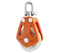 Poulie simple en nylon robuste avec roulements rotatifs pour applications marines, supporte un diamètre de ligne 10 mm et une capacité de charge de 460 kg pour voiliers (B)