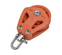 Poulie simple en nylon robuste avec roulements rotatifs pour applications marines, supporte un diamètre de ligne 10 mm et une capacité de charge de 460 kg pour voiliers (A)