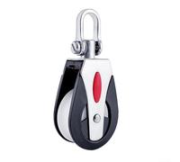 Poulie simple robuste avec capacité de charge de 680,4 kg et tête pivotante, conçue pour les voiliers et les gréements de corde en fibre jusqu'à 12 mm de diamètre