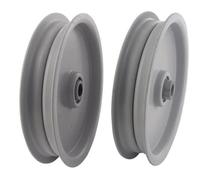 Poulie tendeur à gorge plate avec rebords adaptable