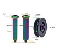 Poulie tendeur de chaîne avec kit de boulons en alliage pour vélo pliable Brompton (diamètre intérieur 8 mm)