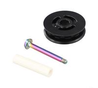 Poulie tendeur de chaîne en polymère de 10 mm pour Brompton avec boulon TC4 en titane et manchon en porcelaine, arbre fileté M5 P0 8 pour compatibilité roue arrière (manchon)