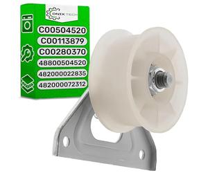 Poulie Tendeur de Courroie Seche Linge avec le Code Original C00504520 pour Indesit pour Ariston pour Hotpoint 488000504520 pour Bauknecht pour Whirlpool - Garantie de 5 Ans - ONIX TECH