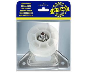 Poulie Tendeur de Courroie Seche Linge pour Whirlpool pour Indesit pour Ariston C00504520 C00113879 C00280370 48800504520 482000022835 482000072312 Garantie de 10 Ans - Monteral
