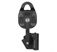 Poulie Unidirectionnelle 25KN pour Cordes 8-12mm(Black) | Alliage aluminium, poids 390g, compatible cordes 8-12mm, idéal pour escalade et arboriste