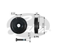 Gates Amortisseur de vibration TVD1006A