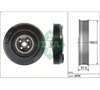 Poulie, vilebrequin INA 544 0002 10 pour VOLVO S70 (874) 2.5 1997-2000