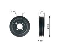 GATES TVD1115 Poulie damper (vilebrequin)