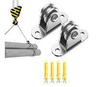 Poulies De Levage,Tendeur Silencieux Renforcé | Poulie À Câble Inoxydable Robuste Capacité De Charge 80 Kg | Pour Projet DIY Salle De Sport Montage Plafond Mur Levage Kayak Escalade Arbres Exercice Ca