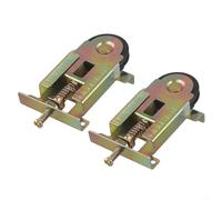 Poulies de porte coulissante pour armoires et armoires - Matériel de rouleau à came robuste avec noyau en fer et roue en plastique, finition dorée, fonctionnement fluide et silencieux (2 pièces)