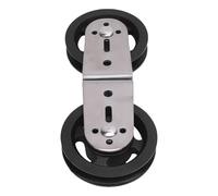 Poulies Rotatives pour Machine à Câble, capacité de Charge élevée pour Un Levage de Poids en Douceur, équipement de Gymnastique à Domicile, Nylon Durable, Acier Inoxydable, 1 X Poulie Double