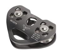 Poulle de Tyrolienne en Aluminium avec Double Chariot pour Câble Chariot Escalade Spéléologie Rescue Système de Poulie à Double Vitesse pour Extérieur