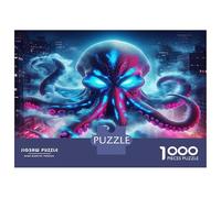 Poulpe 1000 Pièces Puzzle Premium Coffret Puzzle Carton Solide - Ultra Dur pour Couples, Top Noté, Cadeau Noël Parfait pour Tout Le Monde 38x26cm/1000pcs