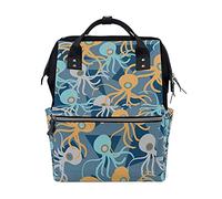 Poulpe Coloré Sac à Langer Sac à Dos Grande Capacité Multifonction Sac à Couches pour Voyage Maman Femme Papa