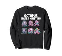 Poulpe Déteste Tricoter Drôle Dessin Animé Fil Crafter Sweatshirt