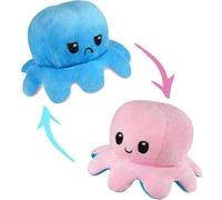 Poulpe en peluche double face Rose/Bleu Doudou 20 x 10 cm