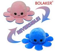 Poulpe en peluche réversible BOLAKER 20cm, Rose bleu G