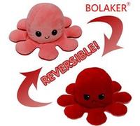 Poulpe en peluche réversible BOLAKER 20cm, rouge Rouge G