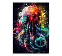 Poulpe Encre Couleur 1000pcs Mini Puzzle pour Adultes Difficile | 52x38cm Carton Décor De Salon Structure Durable Cadeau Ami Entraînement Cérébral