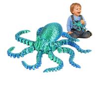 Poulpe Imprimé En 3D - Jouet De Bureau De Poulpe Mobile Pour Les | Sculpture Décorative D'animal Marin, Modèle De Poulpe Flexible, Jouet Sensoriel De Créature Marine, Panier De Pâques, Ornemen