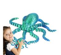 Poulpe imprimée en 3D - Jouet flexible quotidien - Objets de collection - Figurine sensorielle décorative anti-stress pour remplir le panier de Pâques, jouets de relaxation créatifs pour adultes et