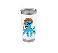 Poulpe Pirate Cache-œil Gobelet isotherme en acier inoxydable double paroi