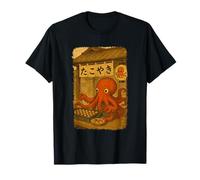 Poulpe Takoyaki Vendeur Japonais Yatai Street Food Ukiyoe T-Shirt