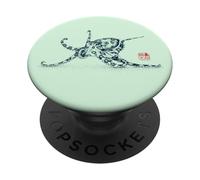 Poulpe Vintage Esthétique Japonaise PopSockets PopGrip Adhésif