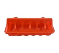 Poultry Feeder, PP Chicken Tray, Coop Equipment Dish, Multiple Feeding Holes, Strong Design,Easy-to-Clean, Prevents Tipping and Spills, Ideal for Birds Farms Home Use, 20x9x6.5cm