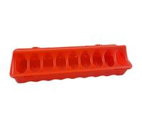 Poultry Feeder, PP Chicken Tray, Coop Equipment Dish, Multiple Feeding Holes, Strong Design,Easy-to-Clean, Prevents Tipping and Spills, Ideal for Birds Farms Home Use, 20x9x6.5cm