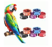 Poultry jambe de jambe d'oiseau anneaux de pied d'oiseau couleurs aléatoires bandes de jambe légères distinctives pigeons Closed_50pcs 4.7mm