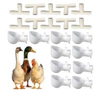 Poultry Watering Cups, 10 pièces, Chicken Feeder Bowl, Sturdy Material Leak Preuve Design, Easy Install Automatic Recharge for Chicks Ducklings Goslings Cage Farming Use