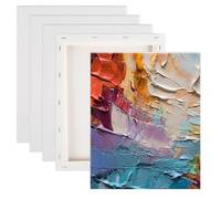 POUMUE 5 Pièces 24x30cm Toiles à Peindre Encadrées, 1,6cm D'épaisseur Panneaux de Toile, Toile Peinture pour Peintures Acryliques, Peintures À L'huile Gouache, Cartons Entoilés