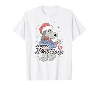 Pound Puppies Christmas Happy Holidays Distressed Style Art T-Shirt