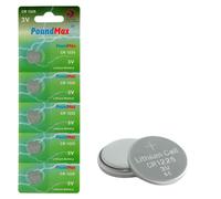 PoundMax 1225 Lot de 5 Piles Bouton au Lithium CR1225 DL1225 3 V