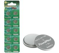 PoundMax Lot de 10 piles bouton alcalines AG10, LR54, 1,5 V