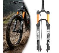 Pounjsd 20 Pouces Fourche pour Gros Fourche De Vélo À Suspension Pneumatique, Fourche Avant de VTT 26/27,5/29 Pouces, débattement de 100 mm, Tube Droit de 28,6 mm QR 9 mm, 1-1/8" Frein À Disque