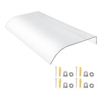 Pounjsd Arqué en Polycarbonate 3.5 mm avec Structure ABS, Auvent de Toit Transparent, Marquise abri banne Entree Protection, Pluie Et UV Marquise Solaire Abri pour garages, balcons, fenêtre