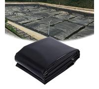 Pounjsd Bache d'Étang en HDPE, 5x8m 8x10m 10x12m Noir Membrane Renforcée, Bâche Liner pour Bassin, Flexible Doublure Préformée, Facile à Découper,pour Bassins D'agrément, Bassin a Poisson, Cascade