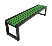 Pounjsd Banc de Jardin Exterieur, Banc Exterieur Jardin sans Dossier, Toutes Saisons, avec Pieds à Cadre en Métal, pour Cour, Balcon, Parc, pelouse, Patio, Cour, école, Douche, vestiaire 120×40×45cm