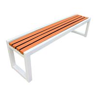 Pounjsd Banc d'extérieur Toutes Saisons, Banc Exterieur Jardin Metal, Publique en Bois Massif Résistant Aux Intempéries, vestiaire pour Jardin, Balcon, Porche, Parc, 120×40×45cm